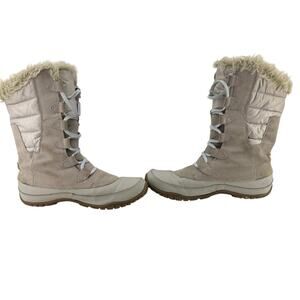 The North Face Nuptse Purna Boot Dove Grey Artic Ice Blue Women's 11
